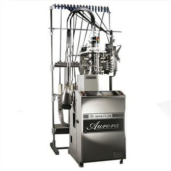 En matning 4 tums finmätare dubbelcylindrig ribbstrumpor tillverkningsmaskin